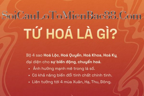 Tứ hóa là nhóm 4 sao đặc biệt được xác định dựa vào thiên can, năm sinh